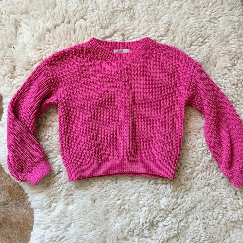 H&m pink knit pullover sweater